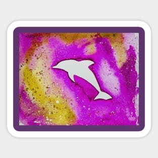 Dolphin in pink Sticker